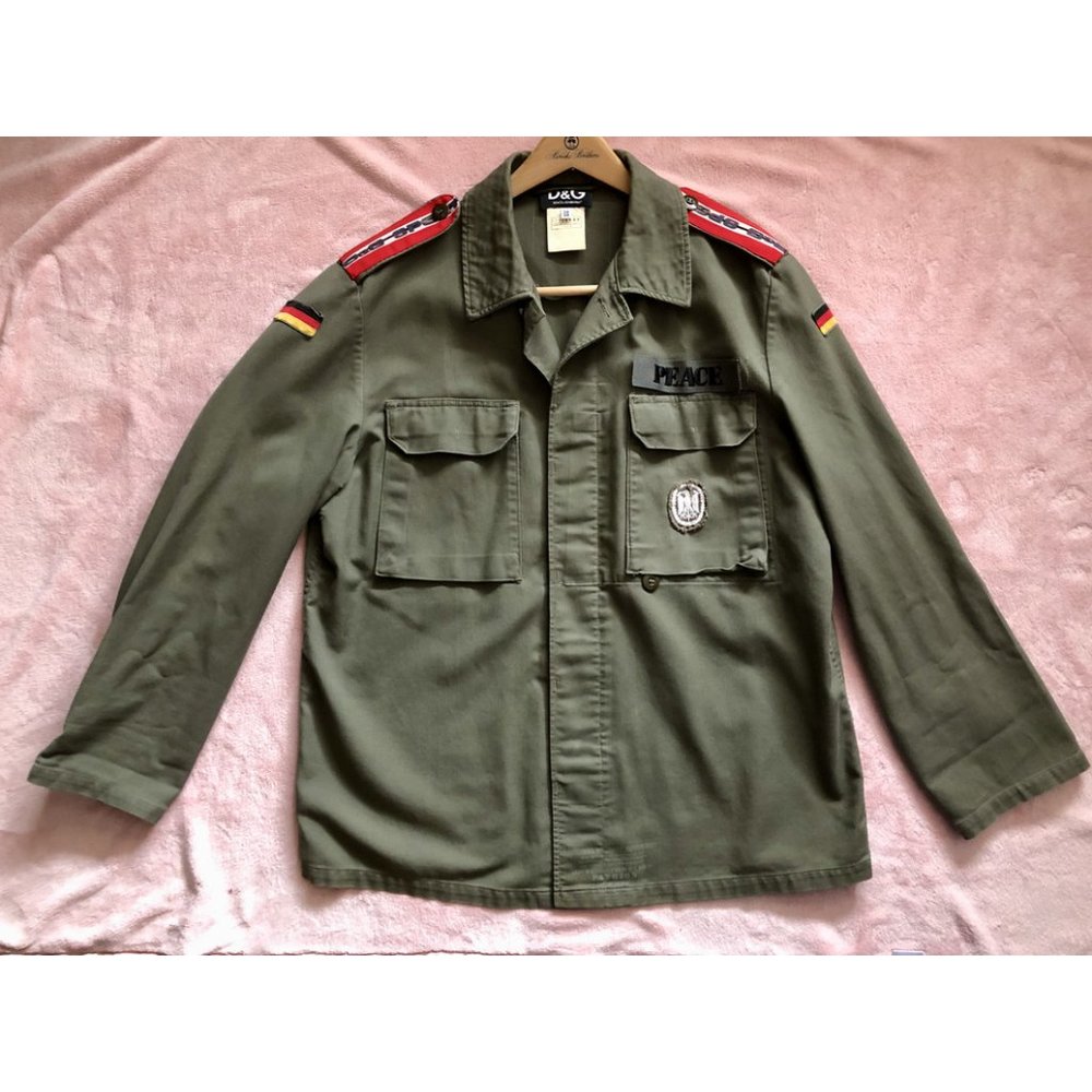 Dolce & Gabbana military jacket in army green, size 48